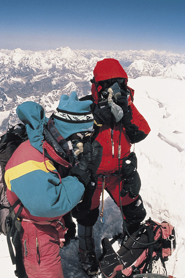 Climbers on Mt. Everest